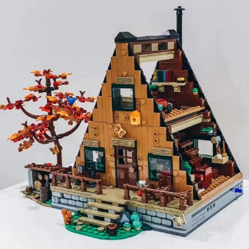Zestaw Klocki Domek Leśny A-frame 2082 szt
