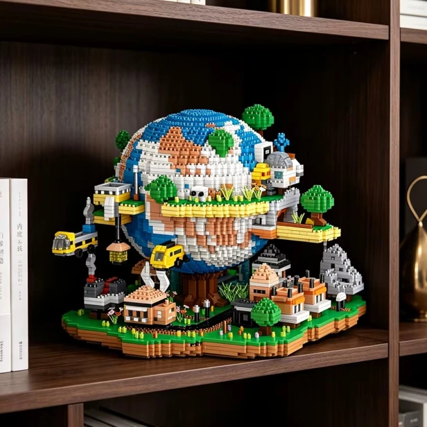 Zestaw Klocki Minecraft Planeta Lewitujący Świat