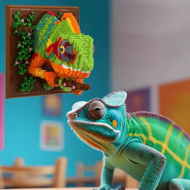 Zestaw Klocki 3D na Ścianę Kameleon ART 2688szt