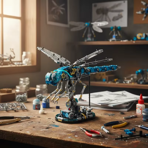 Zestaw Klocki Techniczne Techniczne Mechaniczna Ważka 866 Elementów