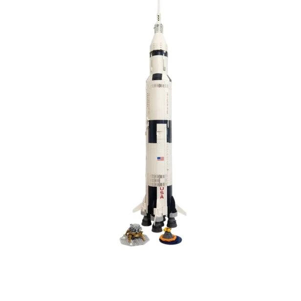 Zestaw Klocki Rakieta Kosmiczna Saturn V Apollo 1969 Elementów