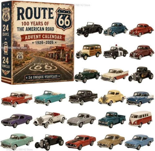 Kalendarz Adwentowy Route 66 24 Klasyczne Amerykańskie Samochody