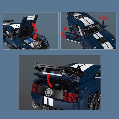 Klocki Zestaw Samochód FORD Mustang GT500 Shelby 1556 elementów