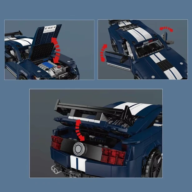 Klocki Zestaw Samochód FORD Mustang GT500 Shelby 1556 elementów