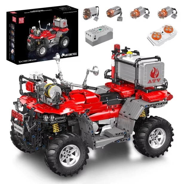 Klocki Zestaw Mould King 23003 Quad ATV Strażacki RC 2100 Elementów
